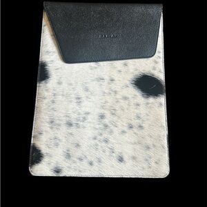 Black and White Leather Men's Bag